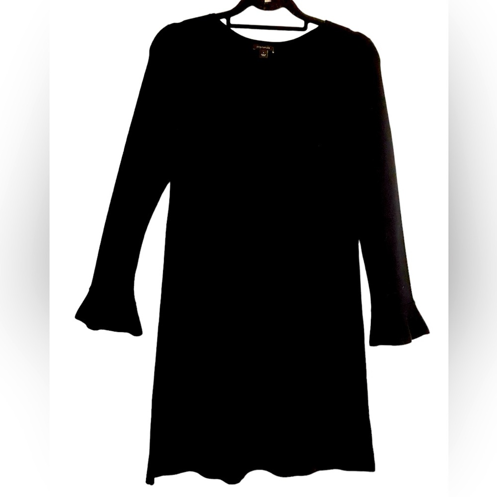Classic LBD-Black merino wool knit dress.